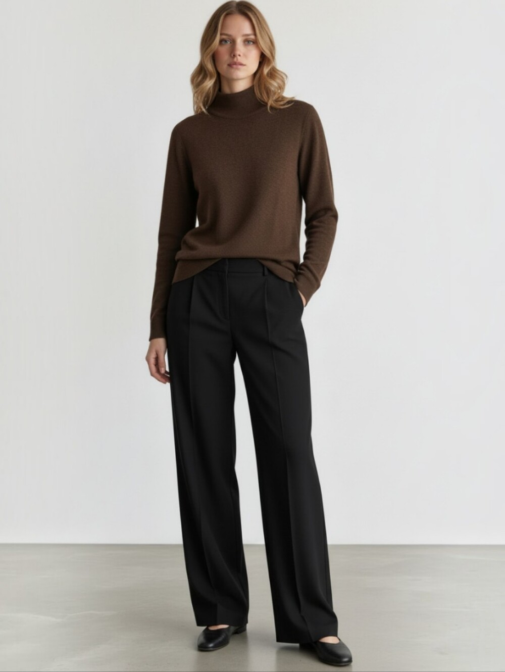 Jeanne Pierre Vintage Wool Blend Mock Neck Sweater